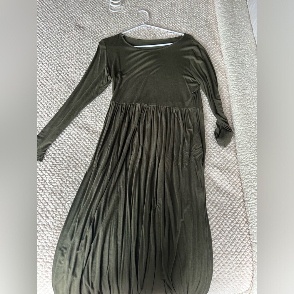 Sage green maxi dress